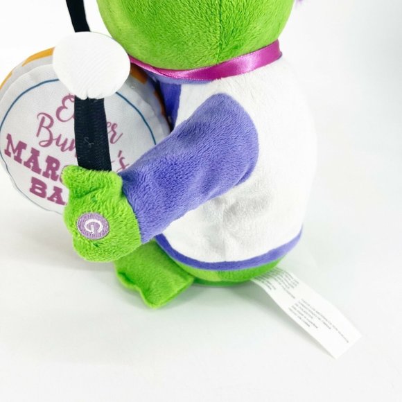 Gemmy FROG Easter Bunny Marching Band Animated Singing Plush Drummer Tested Work - Picture 6 of 12